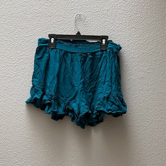 Wild Fable - Teal Ruffle Edge Shorts - M - Picture 1 of 2